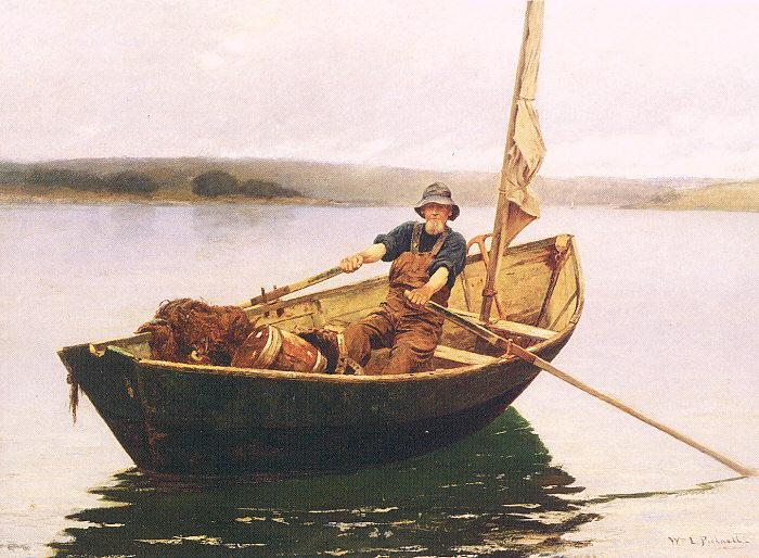 Picknell, William Lamb Man in a Boat oil painting image